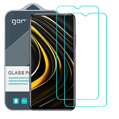 Bộ 2 miếng kính cường lực Gor cho Xiaomi Poco M3 Full Box - Hàng nhập khẩu