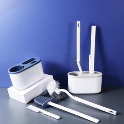 Bộ bàn chải vệ sinh nhà tắm, toilet 3in1 dán tường tiện dụng