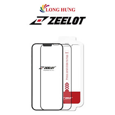 Dán màn hình cường lực Full viền Zeelot SOLIDsleek cho iPhone 13 Series (hỗ trợ Kit dán) - Hàng chính hãng