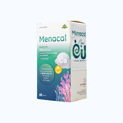 Viên uống Menacal bổ sung canxi ngừa loãng xương (Hộp 60 viên)