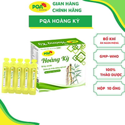 Hoàng Kỳ PQA Giúp Bổ Tỳ, Ích Khí, Tăng Cường Tiêu Hóa, Giảm Mệt Mỏi Và Giúp Ăn Ngon Miệng Hộp 10 Ống