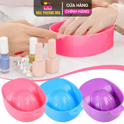 Bát Ngâm Tay Làm Nail Hình Vỏ Sò Bằng Nhựa Cứng Siêu Bền 15x12x4,5cm, Thiết Kế Thông Minh Cho Các Cỡ Tay Làm Nail