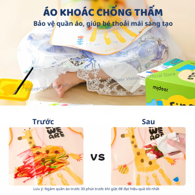 Finger Paint Mideer bộ màu kèm dụng cụ chính hãng an toàn cho bé