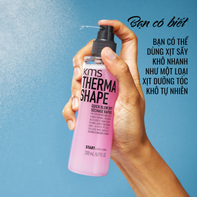 Xịt Sấy Khô Nhanh Goldwell KMS Thermashape Cấp Dưỡng, Bảo Vệ Tóc, Sấy Nhanh Hơn Gấp 2 Lần 200ml