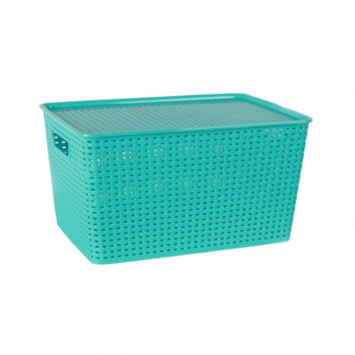 Combo 3 giỏ Hàn Quốc có nắp đậy Song Long cỡ đại (42,5*29,5*22,5) màu ngẫu nghiên