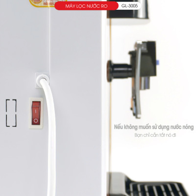 Máy lọc nước treo tường Gali công nghệ lọc RO Gali GL-3005 2 in 1 nước nóng nước mát. Hàng chính hãng bảo hành 12 tháng.