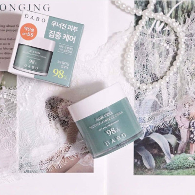 KEM DƯỠNG LÔ HỘI DƯỠNG ẨM CHUYÊN SÂU SIÊU DƯỠNG CHẤT CÂN BẰNG TỰ NHIÊN PH 5.5- DABO ALOE VERA BOOSTING AMPOULE CREAM