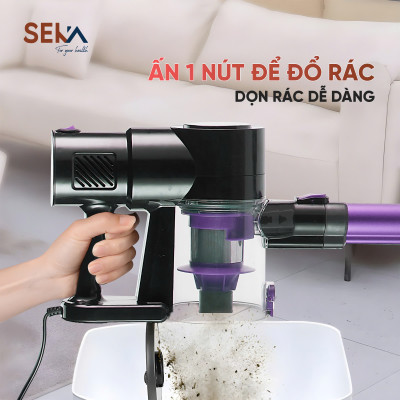 Máy Hút Bụi Cầm Tay SEKA SK-09MAX PLUS Nâng Cấp Toàn Diện, Hút Bụi Lau Sàn, Tự Động Làm Sạch Con Lăn hàng chính hãng
