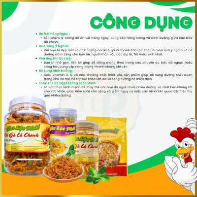 KHÔ GÀ LÁ CHANH COMBO 1KG - MỖI HŨ 500G