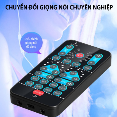 SOAIY Bộ Chuyển Đổi 8 Giọng Nói Nam, Nữ, Trẻ Em M10 Dành Cho Điện Thoại, Máy Tính Bảng, PC, Hỗ Trợ Mic Đổi Giọng Chơi Game - Hàng Nhập Khẩu