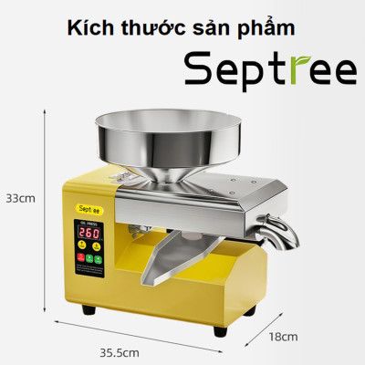 Máy ép dầu ăn thực vật, thế hệ thứ 4 hoàn toàn mới. Thương hiệu Mỹ cao cấp Septree - R8S. HÀNG NHẬP KHẨU CHÍNH HÃNG