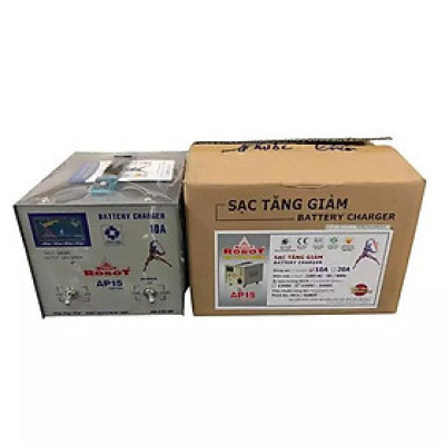 MÁY SẠC ẮC QUY ROBOT TĂNG GIẢM 10A (12V-24V, DÂY NHÔM)