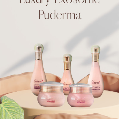 Kem Dưỡng Da Ngày và Đêm Luxury Exosome Puderma, phiên bản nâng cấp từ Kem Xóa NÁM WHITE JADE PUDERMA 50ml: làm mờ vết thâm sạm, nám, tàn nhang giúp làn da trắng sáng, căng bóng, nâng cơ săn chắc và đẩy lùi quá trình lão hoá