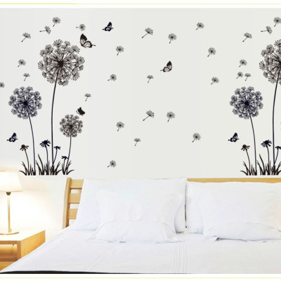 Decal dán tường Hoa bồ công anh đen