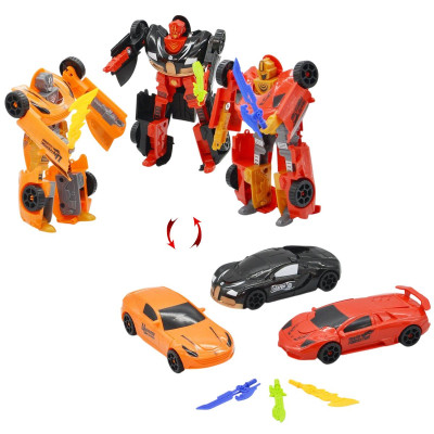 Bộ 3 Đồ Chơi Robot Biến Hình Siêu Xe - Biệt Đội Đỏ - Cresta DK81398