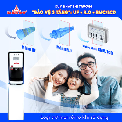 Máy Lọc Nước ROBOT Tích Hợp Công Nghệ Lọc R.O + UF Grand Pro 539WK-UR Chức Năng Nóng Nguội Lạnh