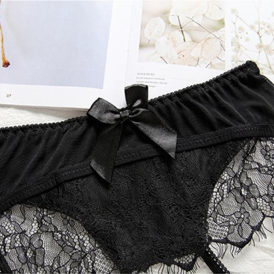 Quần lót nữ ren tua rua sau mông gợi cảm - đen
