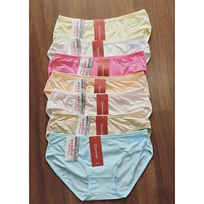 combo 10 chiếc quần lót cotton trơn co dãn tốt fom từ 45-60kg