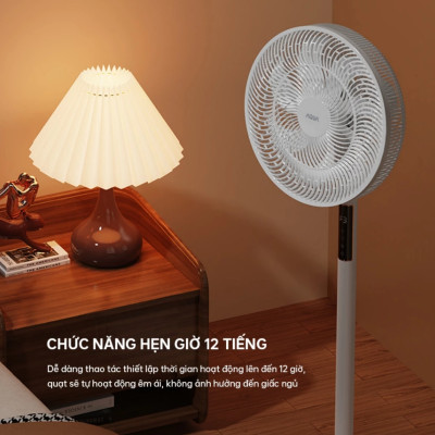 Quạt đứng thông minh Aqua FED3502R thân máy cảm ứng, điều khiển từ xa, hẹn giờ - Hàng nhập khẩu