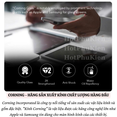 Kính Cường Lực HODA CORNING Siêu Mỏng 0.33mm – Bảo Vệ Toàn Diện Cho iPhone 12 13 14 15 16 Series Pro Pro Max Plus - Hàng nhập khẩu