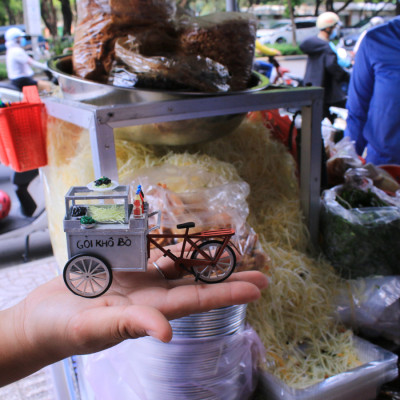 MÔ HÌNH TỰ LẮP RÁP DIY SÀI GÒN THU NHỎ - XE GỎI KHÔ BÒ - HR15