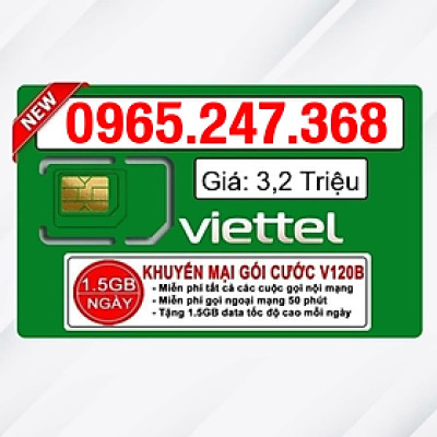 Sim Viettel số đẹp - Hàng chính hãng - 0965.247.368
