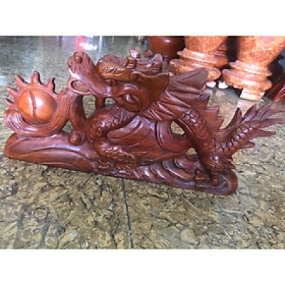Tượng Rồng Gỗ Size dài 50cm x cao 22cm x sâu 6cm Anh Chị trưng bàn trang trí nhà ạ