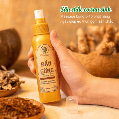 Dầu gừng thảo mộc massage tan mỡ bụng sau sinh Wonmom 70g
