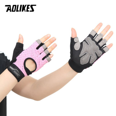 Găng tay hở ngón tập gym Nam - Nữ cao cấp Aolikes 113
