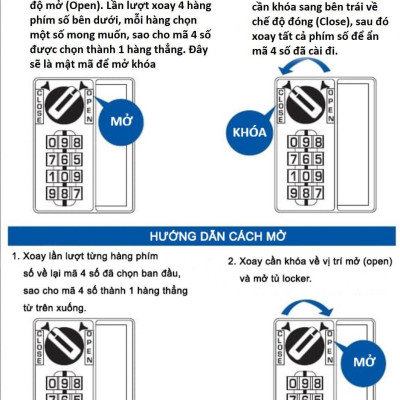 Khoá số 3S công nghệ Singapore dành cho tủ locker (Locker & Lock)