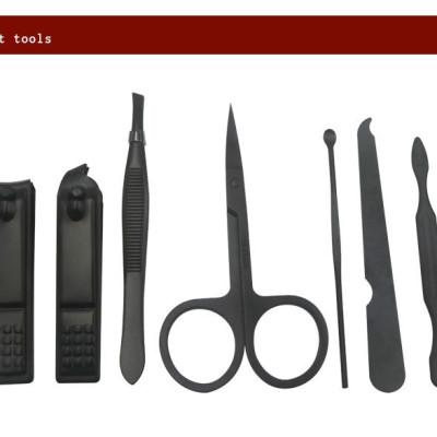 Bộ Cắt, Bấm , Hỗ Trợ Chăm Sóc Móng Tay KitAcoom, hàng chính hãng nhập khẩu cao cấp, màu đen có bao da đựng thiết kế sang trọng