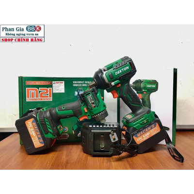 Combo·Máy Bắn Vít/Máy Bulong Dekton 550 N.m Bộ 2 Pin 15 CELL chính hãƞg