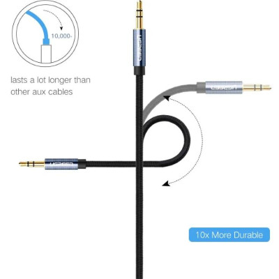 Ugreen UG50361AV112TK 1M màu Đen Cáp âm thanh 2 đầu 3.5mm dương - HÀNG CHÍNH HÃNG