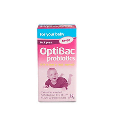 Men vi sinh Optibac Probiotics hồng dạng giọt 10ml