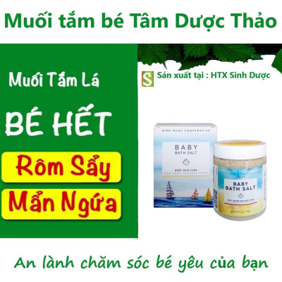 Muối tắm bé Tâm Dược Thảo 400g dòng sản phẩm Muối tắm bé thảo dược mới nhất của HTX Sinh Dược