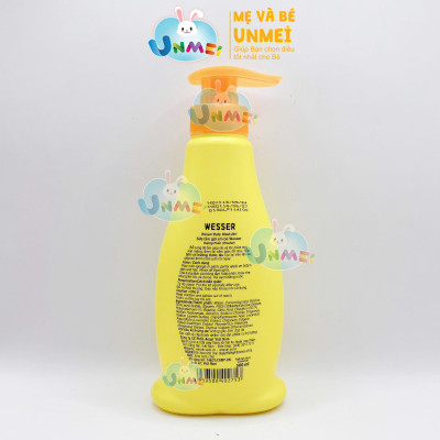 Bộ 2 Chai Sữa Tắm Gội Wesser 2in1 Hương Phấn (500ml x 2) - Cam