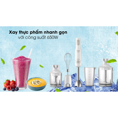 Máy xay sinh tố cầm tay Philips HR2537 (650W) - Hàng chính hãng