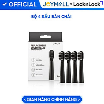 Bộ 4 đầu bàn chải thay thế ENR321BLK-RB, Hàng chính hãng, dùng cho bàn chải ENR321BLK, màu đen - JoyMall