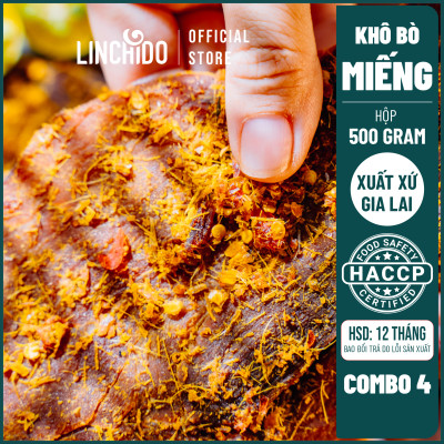 COMBO 4 HỘP - Bò khô miếng - Tùng Phương Du Ký - Loại 500 Gram
