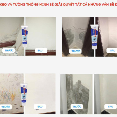 Keo Bột bả vá tường thông minh siêu tốc tiện lợi tặng kèm bay khi mua 2 sản phẩm trở lên