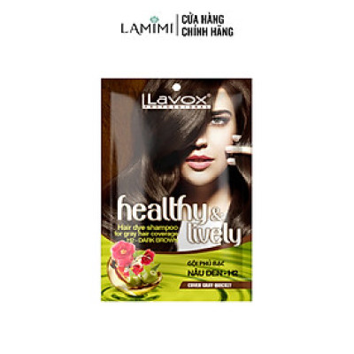 Gội Phủ Bạc 100% Siêu Dưỡng 30ml Lavox - Nâu Đen 
