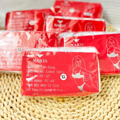 SET 5 Gói Quần Lót Cotton NARIS Dùng 1 Lần Mềm Mại, Thoáng, Tiện Lợi Cho Mẹ Sau Sinh / Phụ Nữ - Hàng Đẹp