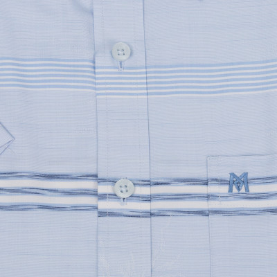 Áo sơ mi nam KHATOCO ngắn tay A1MN538T2-CNSC643-2611-N