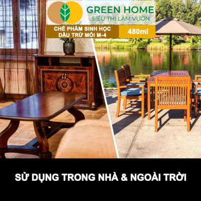 Dầu Trừ Mối M-4 1.2SL GreenHome, Vipesco, Chai 480ml, Đặc Trị Mối Ăn Gỗ Đồ Nội Thất, Công Trình