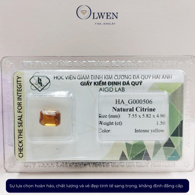 Viên đá thạch anh vàng ( citrine ) thiên nhiên  HA_G000506