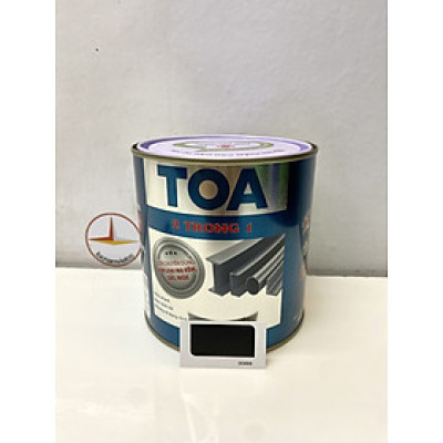 Sơn sắt mạ kẽm Toa 2 trong 1 màu đen mờ 888 _ 800G