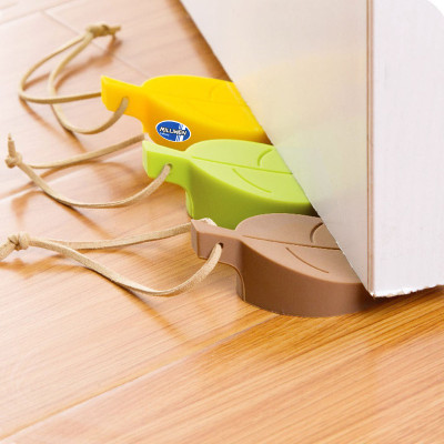 Combo 03 Miếng Cao Su Chặn Cửa Chống Va Đập Hình Chiếc Lá - Màu Ngẫu Nhiên Milliken NL-3139