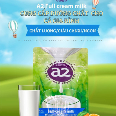 Sữa tăng chiều cao A2 nguyên kem full cream high in calcium phát triển xương, răng ở trẻ, chống loãng xương ở người lớn, tăng sức khỏe - OZ Slim Store