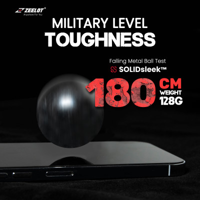 Miếng Dán Cường Lực ZEELOT SOLIDSLEEK Retina Clear cho iPhone 13 Pro Max / 13 Pro / 13 / 13 Mini_Hàng Chính Hãng