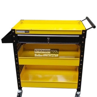 XE ĐẨY DỤNG CỤ 3 KHAY 1 NGĂN KÉO 2 TẤM HÔNG STRONGER TOOL